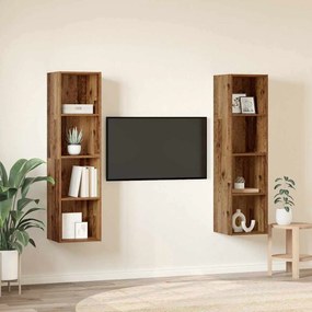 Conjunto de móvel de TV 2 pcs Castanho 37 x 37 x 142.5 cm