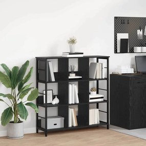 vidaXL Estante Carvalho Preto 102 x 32 x 104,5 cm Madeira processada