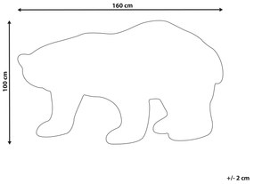 Tapete para crianças em lã branca motivo de urso polar 100 x 160 cm IOREK Beliani