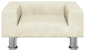 Cama para cães 50x40x26,5 cm veludo cor creme