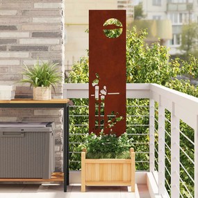 vidaXL Tela de Privacidade para Jardim Ferro Enferrujado 32 x 140 cm