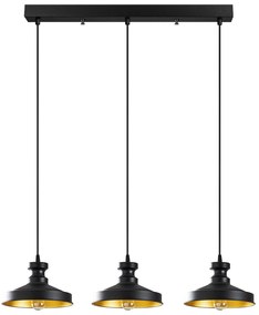 Candeeiro de Teto Berceste – Preto – 72 x 22 cm