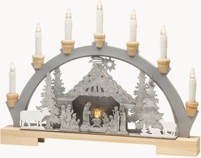 Arco de Natal LED em madeira de pinho com velas e temporizador Crib