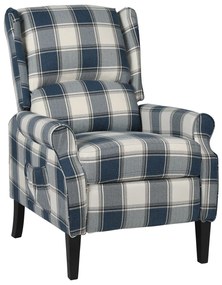 Poltrona reclinável tecido azul
