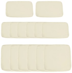 Outsunny Conjunto de 14 Capas de Almofada de Reposição para Móveis de Jardim 6 Capas de Assento 8 Capas de Encosto Poliéster Bege | Aosom Portugal