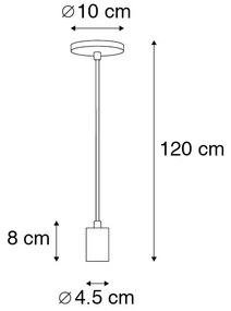 Candeeiro de suspensão industrial cobre - Facil Design,Moderno
