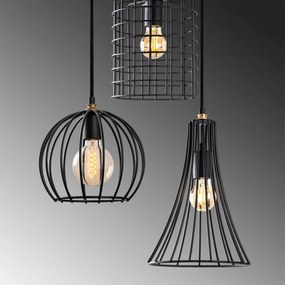 Candeeiro Teltrio – Preto Antique – 52 x 41 x 49-129 cm