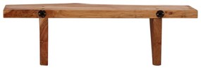 Prateleiras de parede 2 pcs 60x20x18cm madeira de acácia maciça