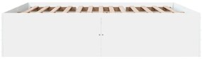 Estrutura de cama 200x200 cm derivados de madeira branco