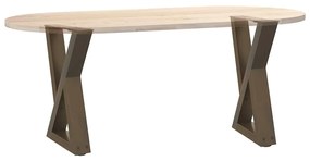 Pés para mesa de centro 2 peças aço natural 38x(42-43,3) cm aço