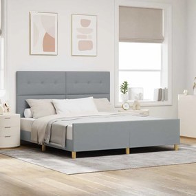 Estrutura de Cama vidaXL Cinza Claro 180x200 cm em Tecido