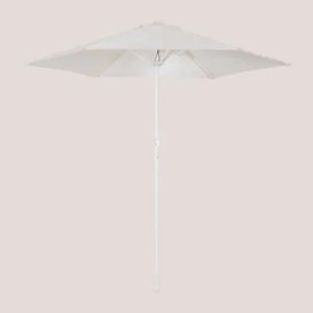 Guarda-chuva de Tecido e Aço (Ø235 cm) Jaden Gardénia Branco - Sklum