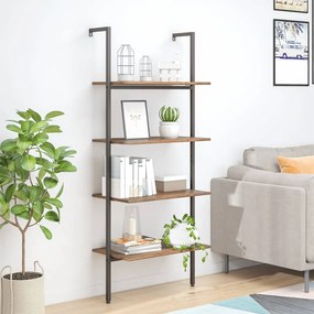 vidaXL Unidade 4 prateleiras 64x35x152,5 cm castanho-escuro e preto