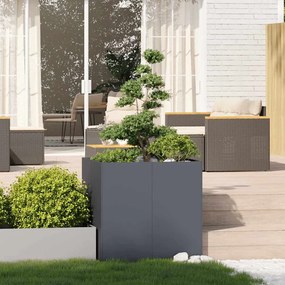 Vaso floreira 80x80x80 cm aço antracite
