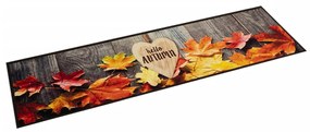 vidaXL Tapete de cozinha lavável 60x300 cm veludo padrão autumn