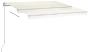 Toldo automático c/ LED e sensor de vento 4,5x3,5 m cor creme