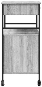 Carrinho de cozinha 56x43x89,5cm derivados madeira cinza sonoma