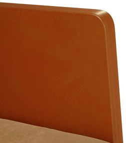 Poltrona com apoio de braços 55 cm veludo castanho