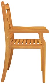 Cadeiras de jantar p/ jardim 2 pcs madeira acácia maciça