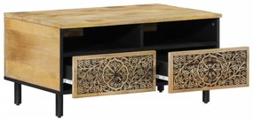 Mesa de centro 80x54x40 cm madeira de mangueira maciça