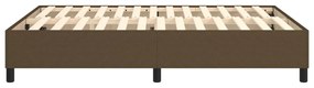 Estrutura de cama sem colchão 140x200 cm tecido castanho-escuro