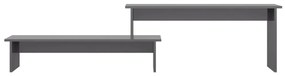 Móvel de TV 180x30x43 cm derivados de madeira cinza brilhante