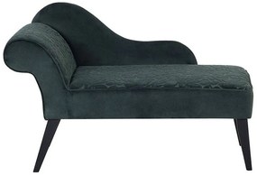 Sofá chaise-longue verde versão à esquerda 90 x 52 cm BIARRITZ Beliani