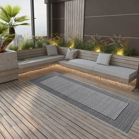 vidaXL Tapete de exterior 80x250 cm ARAKIL PP preto