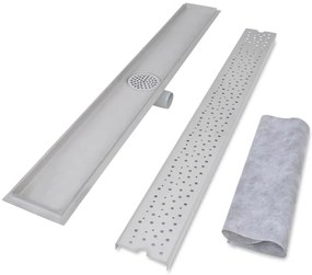 Dreno de chuveiro linear bolhas 1030x140 mm aço inoxidável
