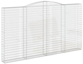 Cestos gabião arqueados 10 pcs 400x30x220/240 ferro galvanizado