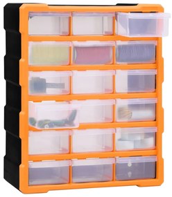 Caixa organizadora com 18 gavetas médias 38x16x47 cm