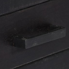 Móvel de TV 118x30x40 cm madeira de mangueira maciça preto