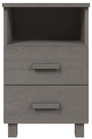 Mesas cabeceira HAMAR 2 pcs 40x35x62cm pinho maciço cinza-claro