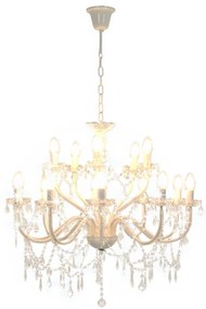 Lustre com 2 andares branco 15 x lâmpadas E14