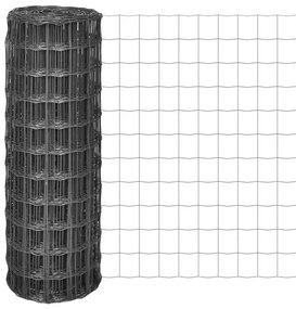 Cerca 25x1 m aço cinzento
