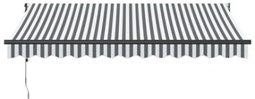 Toldo retrátil 3,5x2,5 m tecido e alumínio antracite e branco