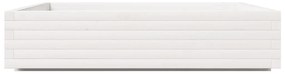 Vaso/floreira de jardim 110x110x26,5 cm pinho maciço branco