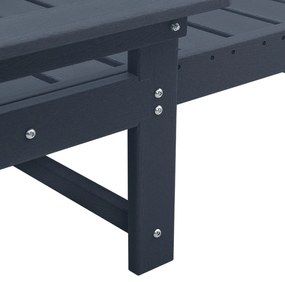 Espreguiçadeira Azul-marinho 53x162x98,5 cm HDPE