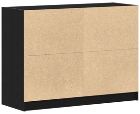 Buffet vidaXL Carvalho Preto 102x37x75,5 cm Madeira Ing.