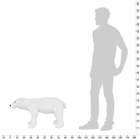 Brinquedo de montar urso polar peluche branco XXL