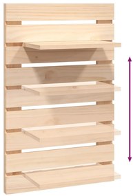 Prateleiras de montagem na parede 2 pcs pinho maciço