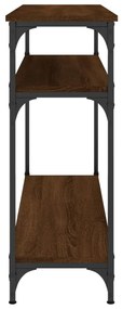 Mesa consola 100x29x75 cm derivados madeira carvalho castanho