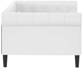 Sofá-cama 90x200 cm couro artificial branco