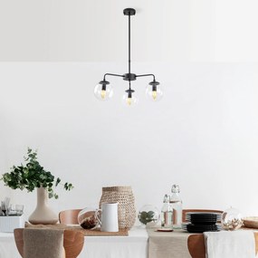 Candeeiro de Teto Chandelier Viran – Preto – 56 x 56 x 43 cm