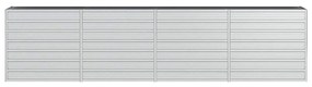 Canteiro elevado de jardim 320x40x77cm aço galvanizado prateado