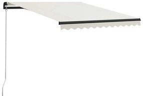 vidaXL Toldo retrátil manual 300x250 cm cor creme