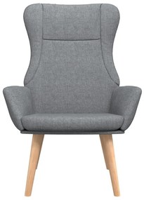 Poltrona Kalani WingBack em Tecido - Cinzento-Claro - Design Nórdico