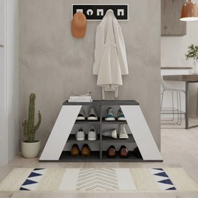 Sapateira Prag – Nogueira/Antracite – 60x111x35 cm