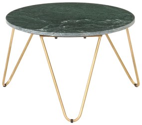 Mesa centro 65x65x42cm pedra genuína textura mármore verde