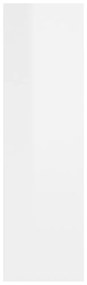 Estante de parede 75x16x55 cm contraplacado branco brilhante